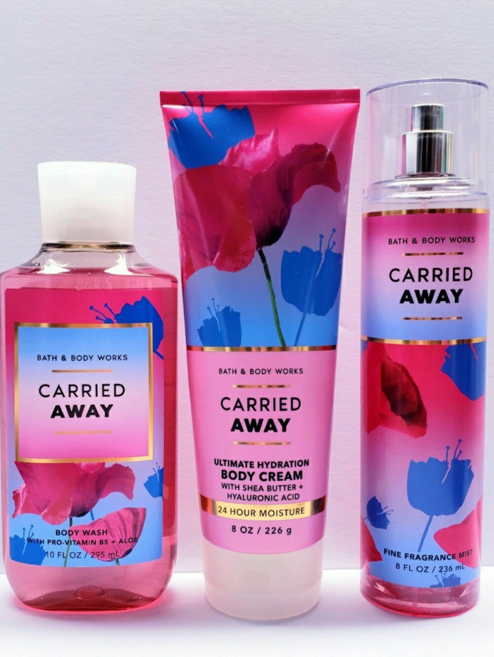 Bath & Body Works CARRIED AWAY Body Cream, Fragrance Mist and Body Wash - 3 pcs